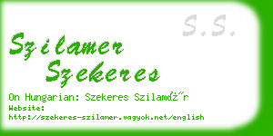 szilamer szekeres business card